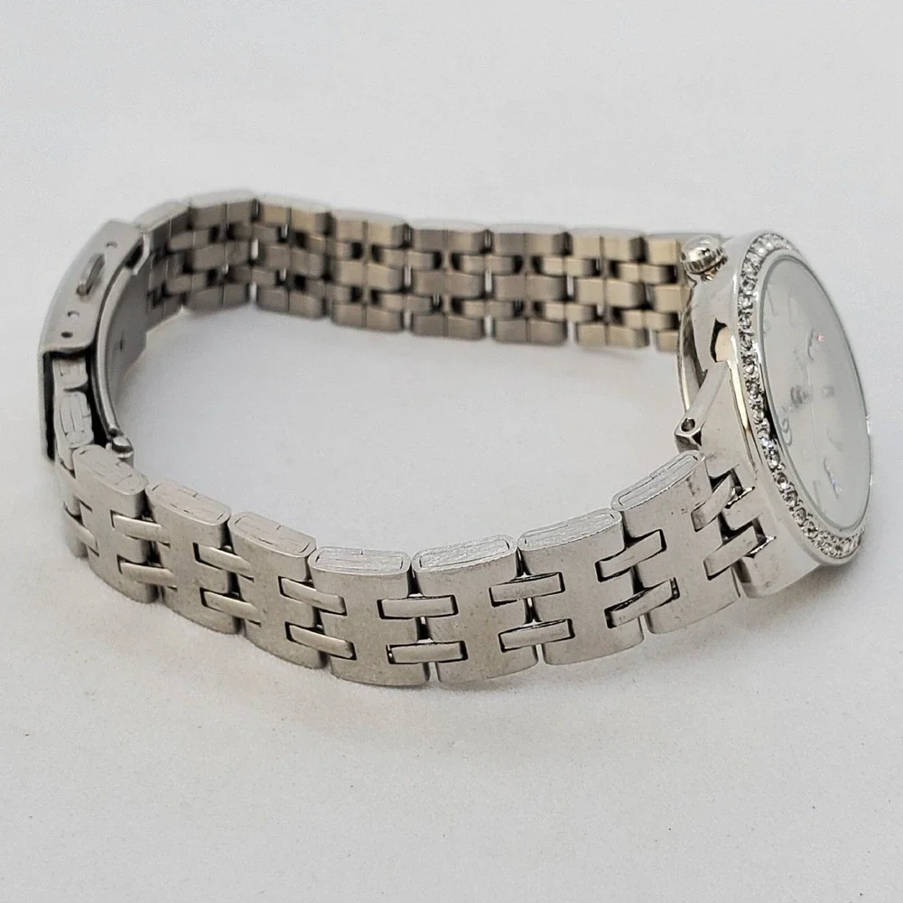 Women's Watch 28MM Crystal Bezel Gray Dial‎ Bracelet Band 7.25